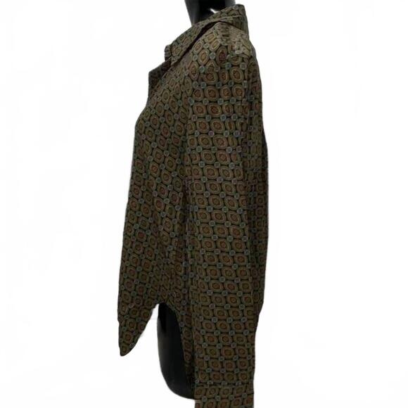 NEW ARGENT women's slim fit viscose twill blouse in medallion print - Picture 2 of 4